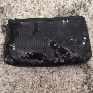 Black Sequin Cosmetic Bag. New with tags!
